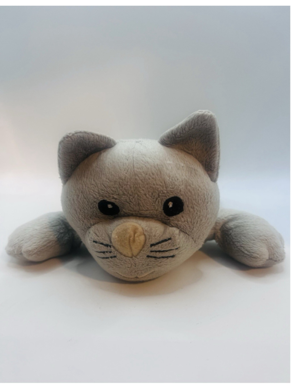 Melissa And Doug Kitty Cat Plush Gray Stuffed Animal Pink Nose 8.5”